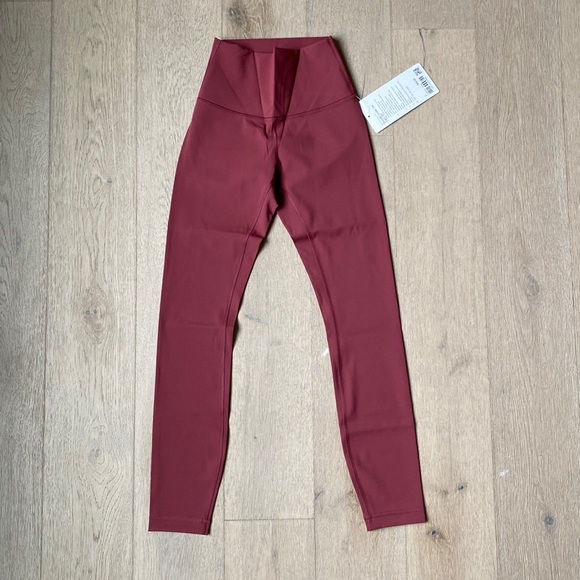 Wunder Under luxtreme 25" mulled wine size 2 lululemon nwt - Picture 2 of 12